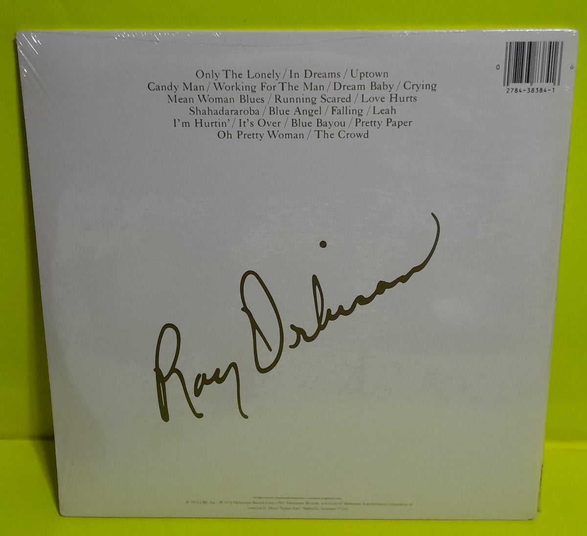 Roy Orbison - The All-Time Greatest Hits Of Roy Orbison - 1982 - KWG38384 New - Sealed - Vinyl