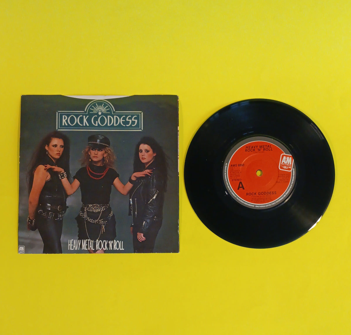 Rock Goddess  - Heavy Metal Rock N Roll (UK 7") - 1982 - AMS 8263 Used - EX - Vinyl
