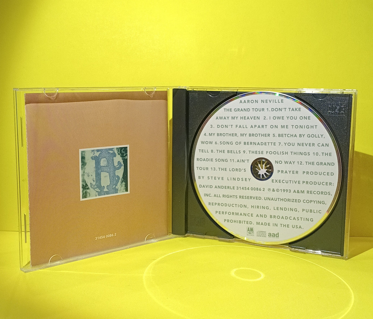 Aaron Neville - The Grand Tour AUTOGRAPHED CD - 1993 - 31454 0086 2 Used - EX - CDs