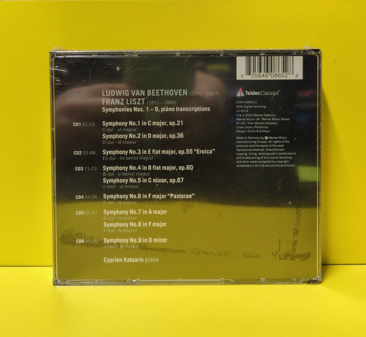 Beethoven / Liszt, Cyprien Katsaris - Symphonies Nos.1-9  - 2003 - 2564 60865-2 New - Sealed - 6xCD Set
