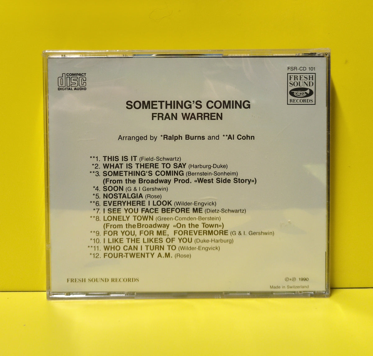 Fran Warren - Something's Coming - 1990 - FSR-CD 101 New - Sealed - CDs