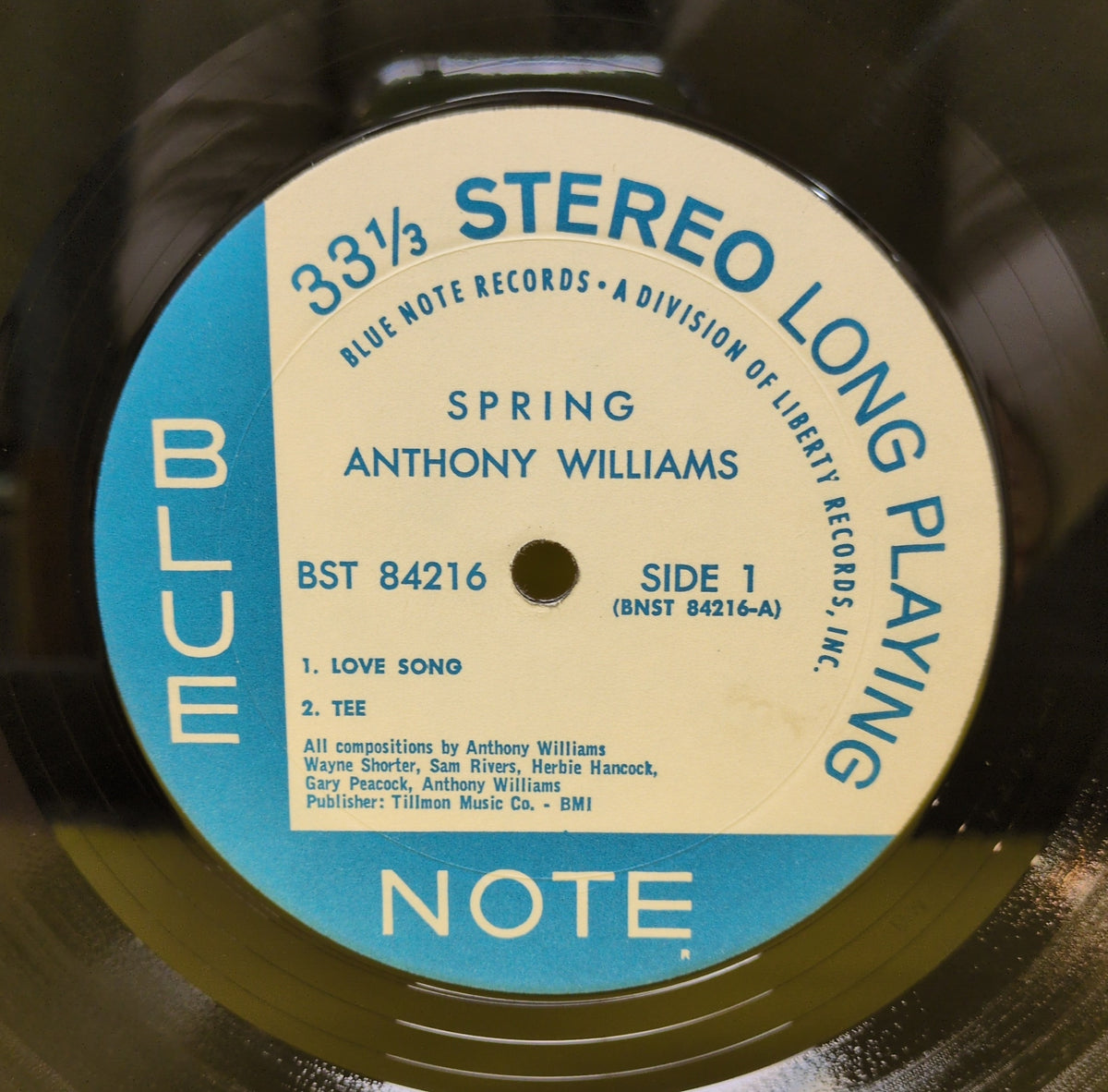 Anthony Williams - Spring - 1966 - BST 84216 Used - VG+ - Vinyl - Misprint - Reissue