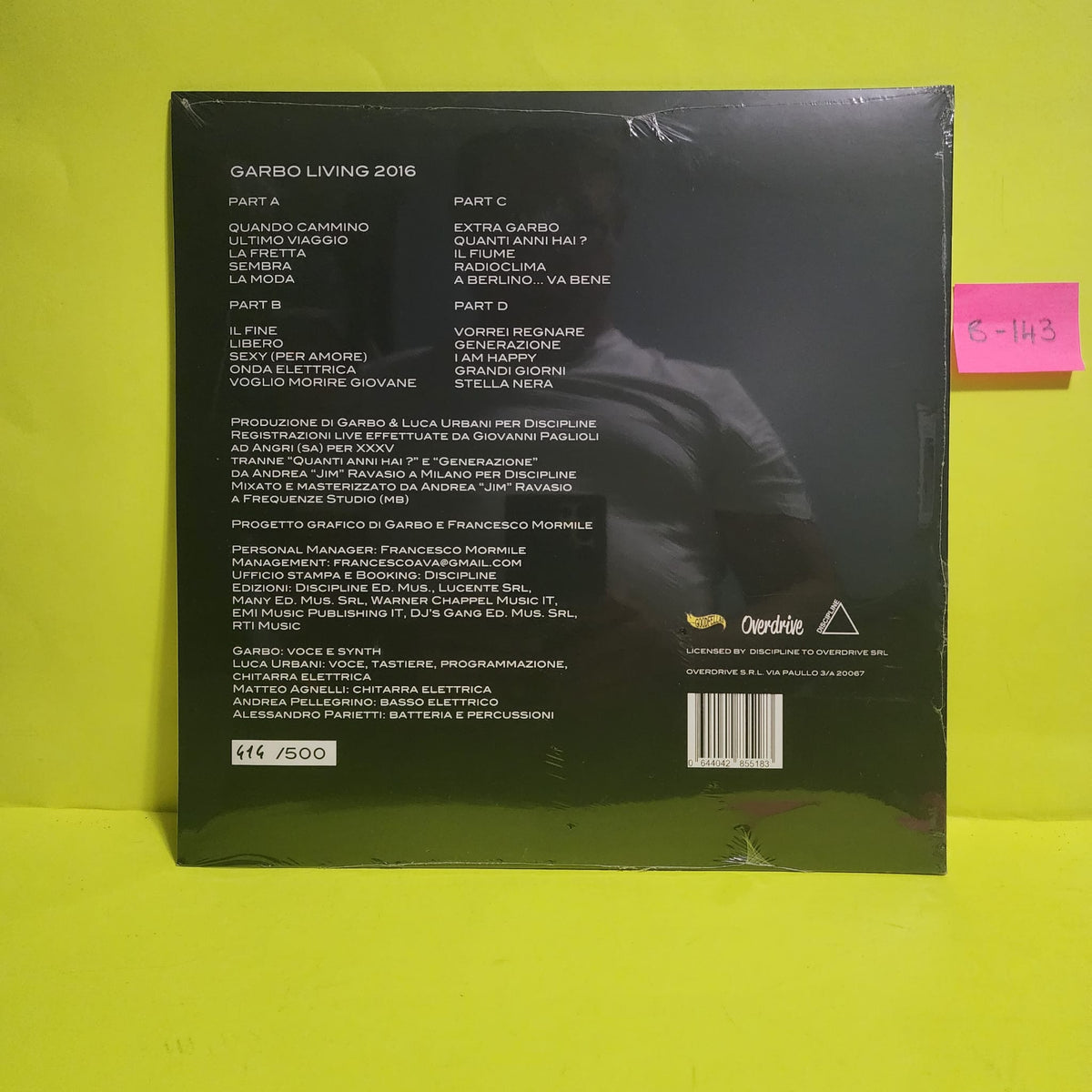 Garbo  - Garbo Living 2016 / Limited Edition Numbered to 500 - 2017 - DSC 12034 LP New - Sealed - Vinyl