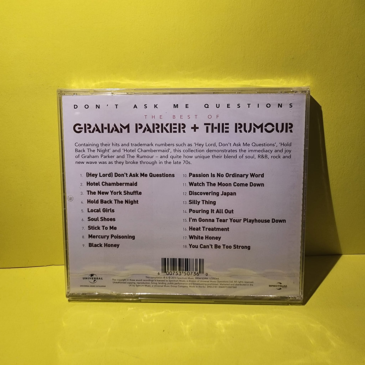 Graham Parker And The Rumour - Don't Ask Me Questions: The Best Of - 2014 - SPEC2181 New - Sealed - CDs