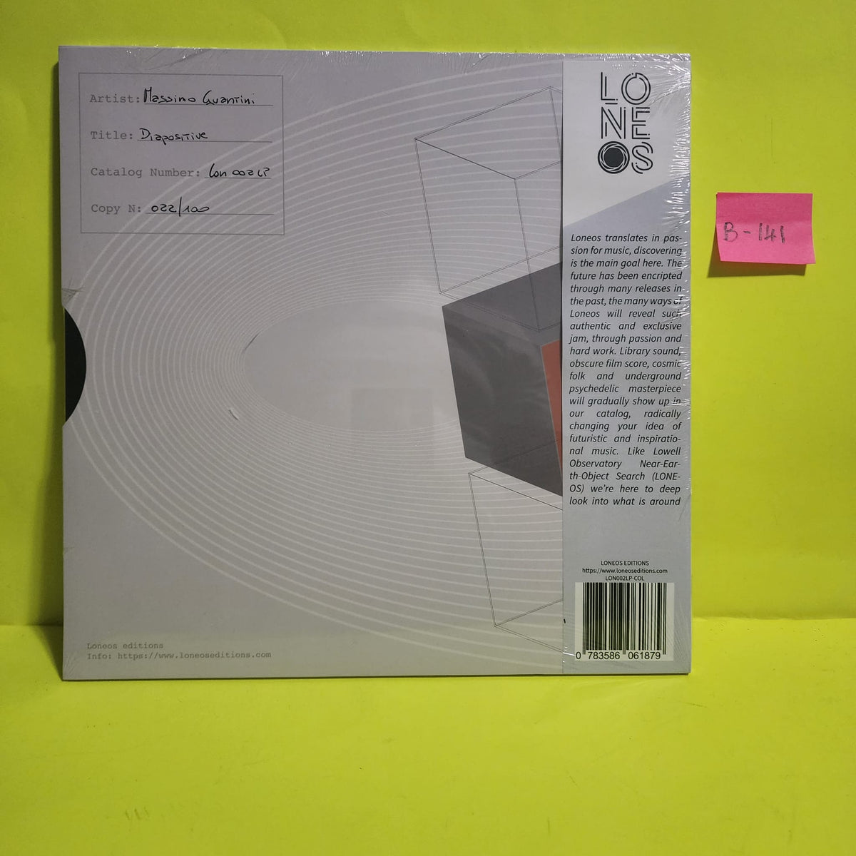 Massimo Guantini - Diapositive / Limited Edition Numbered to 100 - 2020 - LON002LP New - Sealed - Vinyl