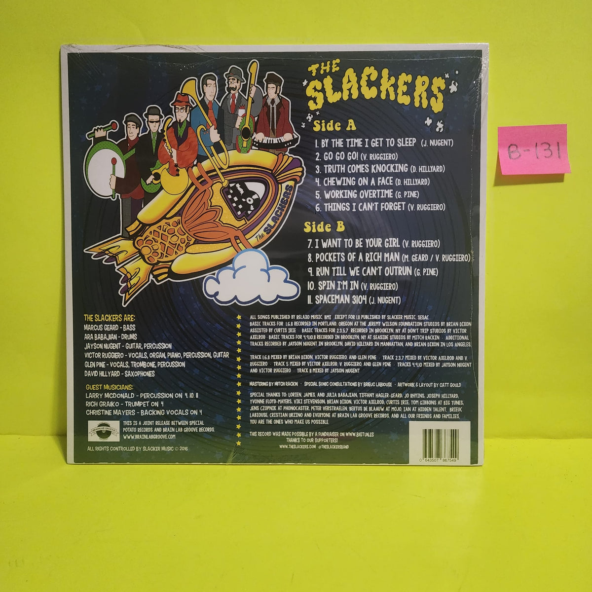 The Slackers - The Slackers - 2016 - BLGRO13LP New - Sealed - Vinyl