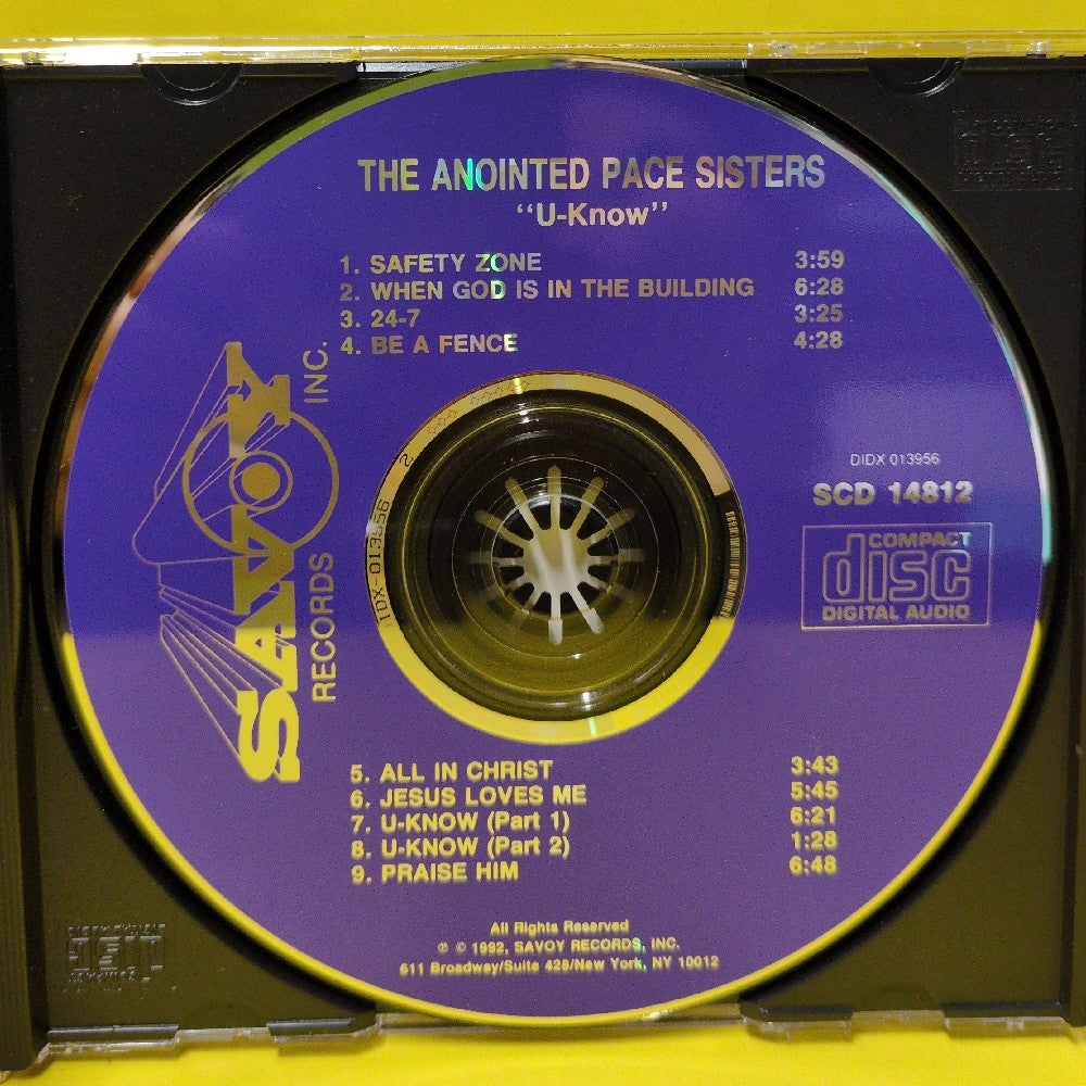 The Anointed Pace Sisters - U-Know - 1992 - SCD 14812 - Used - EX - CDs