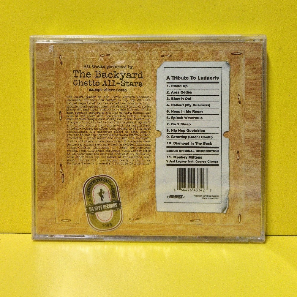 The Backyard Ghetto All-Stars - A Tribute To Ludacris - 2004 - BIG 4334-2 - New - Sealed - CDs