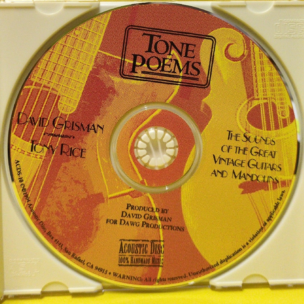 David Grisman & Tony Rice - Tone Poems (The Sounds Of The Great Vintage Guitars & Mandolins) - 1994 - ACD-10 - Used - EX - CDs