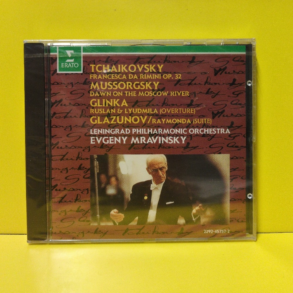 Tchaikovsky, Mussorgsky, Glinka, Glazunov, Leningrad Philharmonic Orchestra, Evgeny Mravinsky - Francesca Da Rimini Op. 32 / Dawn On The Moscow River / Ruslan & Lyudmila (Overture) /  Raymonda (Suite ) - 1992 - 2292-45757-2 - New - Sealed - CDs