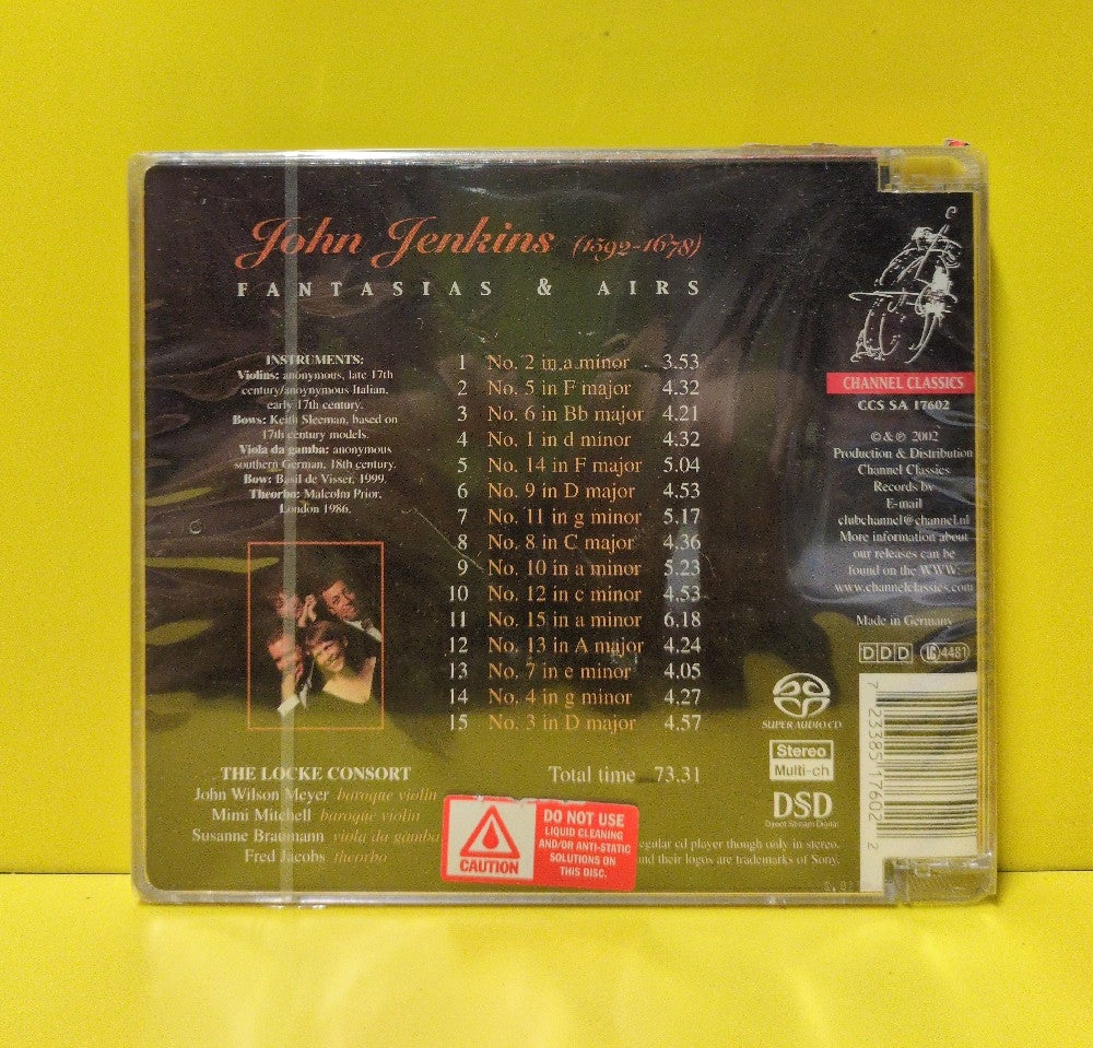 The Locke Consort, John Jenkins - Fantasias & Airs - 2002 - CCS SA 17602 - New - Sealed - CDs - SACD