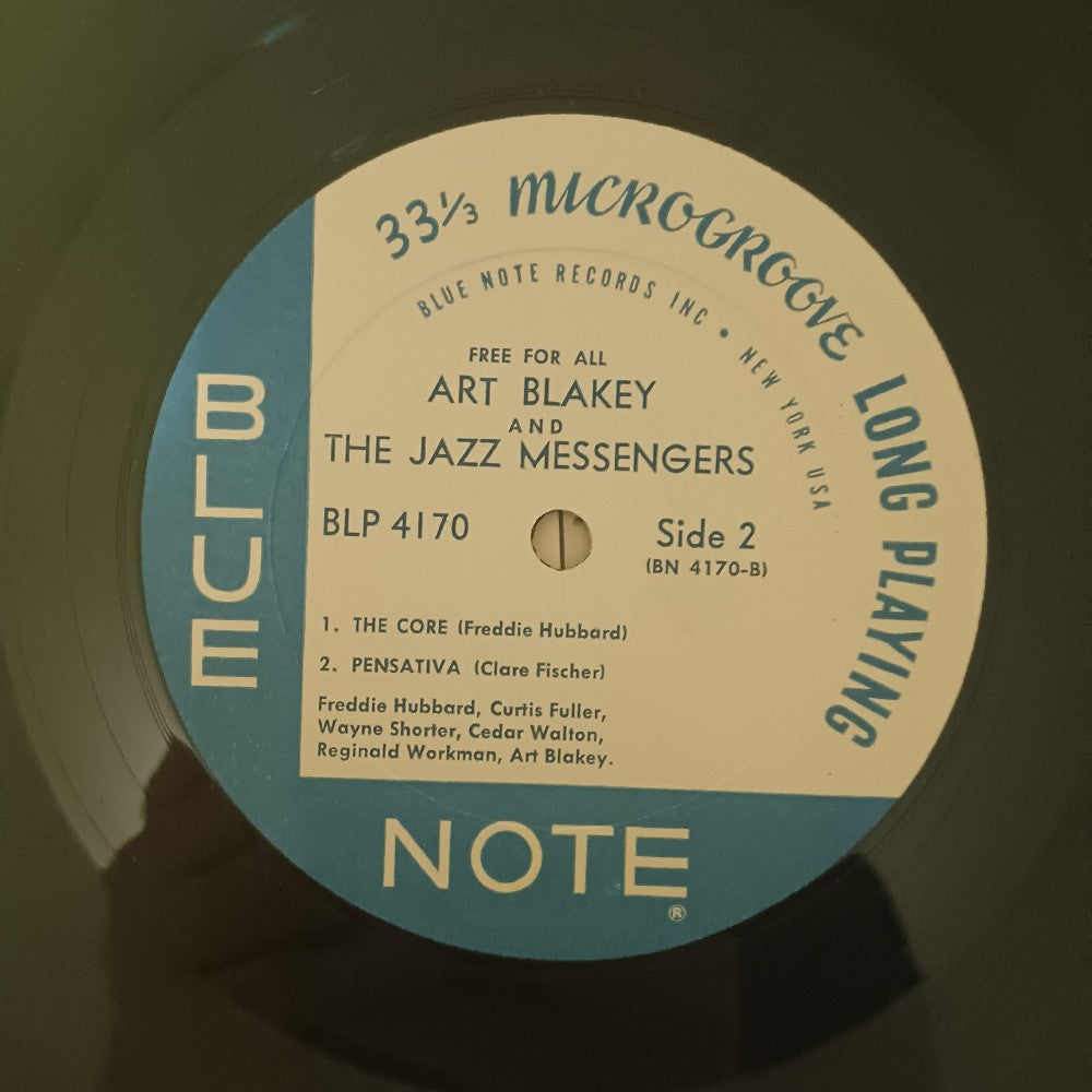 Art Blakey & the Jazz Messengers  - Free For All /Mono RVG All Disc - 1966 - BLP 4170 - Used - VG++ - Vinyl