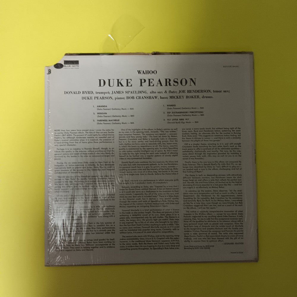 Duke Pearson - Wahoo / 1970s RVG in Shrink - BST 84191 - Used - VG++ - Vinyl