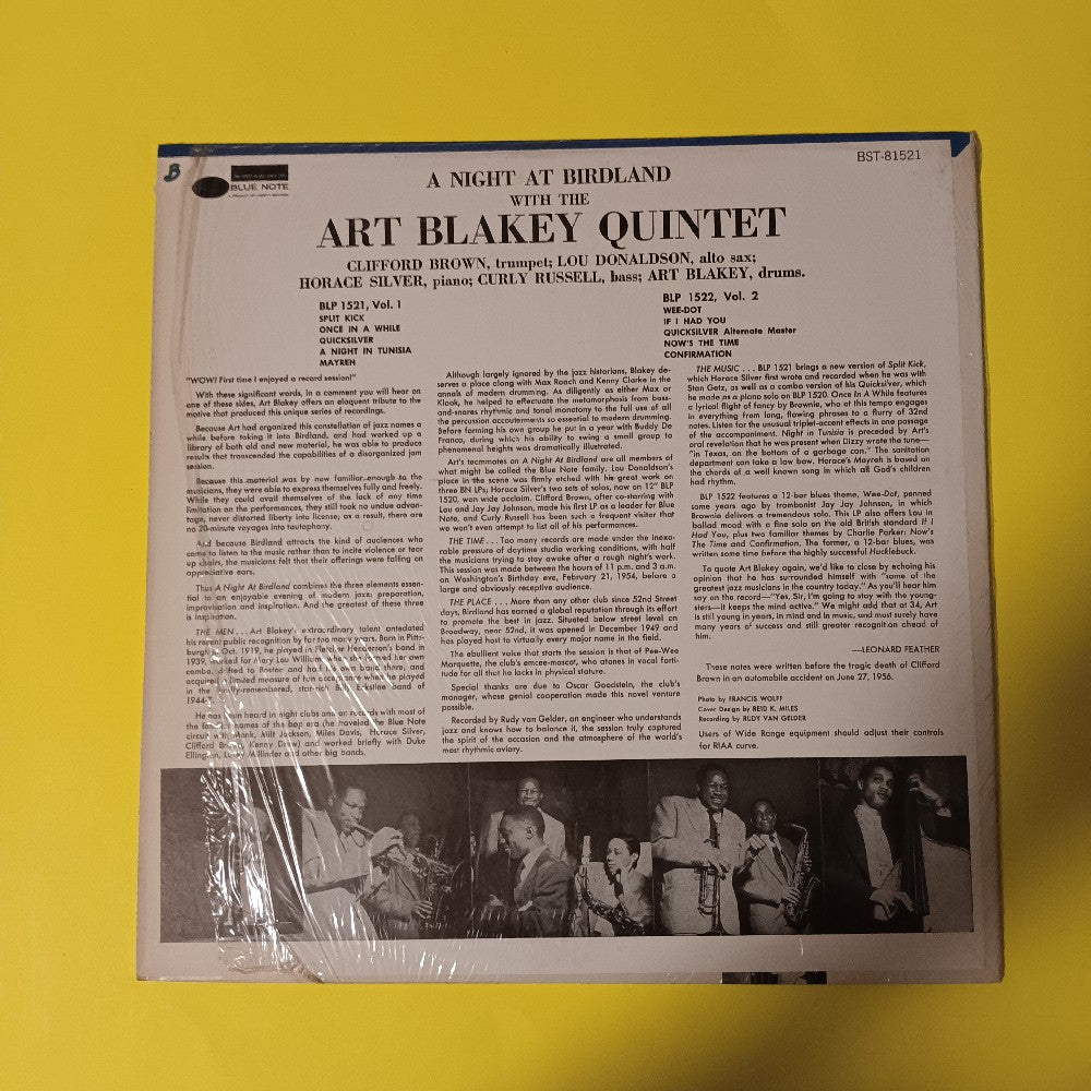 Art Blakey & the Jazz Messengers - A Night at Birdland Vol 1 w. Shrink - 1966 - BST 81521 - Used - VG++ - Vinyl