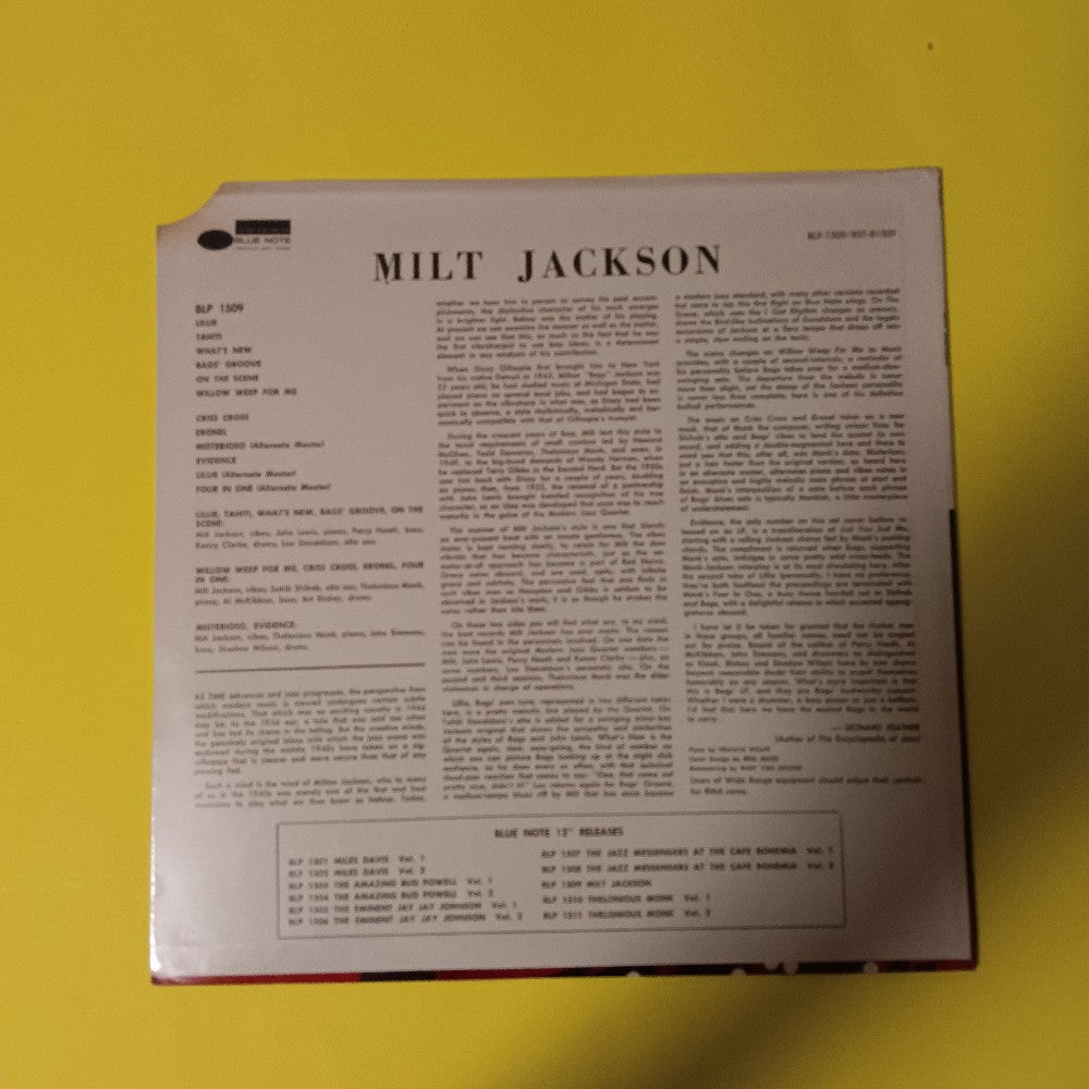 Milt Jackson - with Lewis, Heather, Clark, Donaldson & Thelonious Monk - BST 81509 - New - Sealed - Vinyl