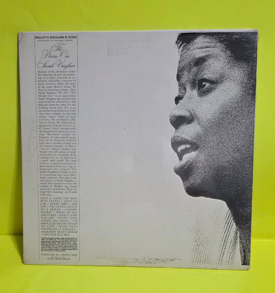 Sarah Vaughan  - The Divine One - 1961 - SR 52060 - New - Vinyl