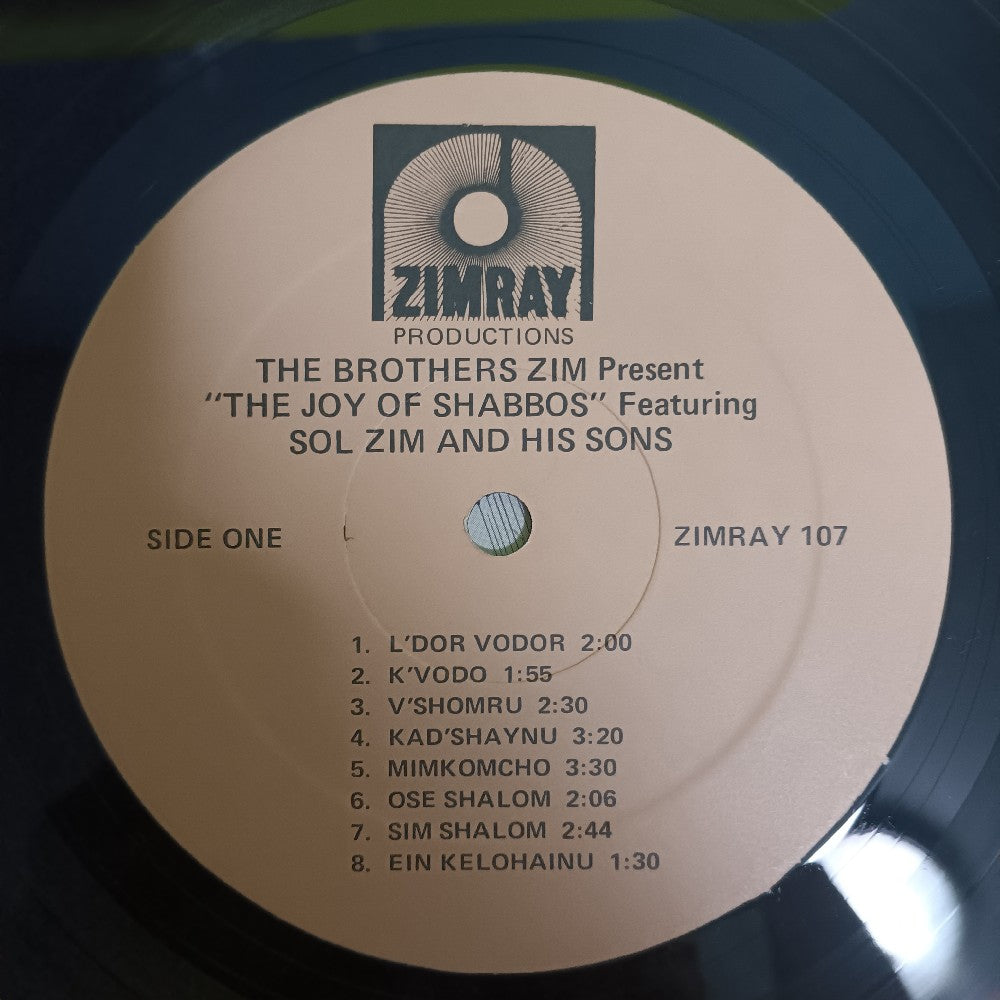 The Brothers Zim - The Joy Of Shabbos / Autographed - 1978 - Zimray 107 - New - VG++ - Vinyl