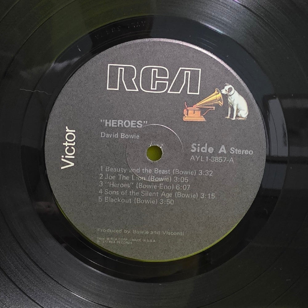 David Bowie  - Heroes / OG Black Label  - 1977 - AFL1-2522 - Used - VG++ - Vinyl