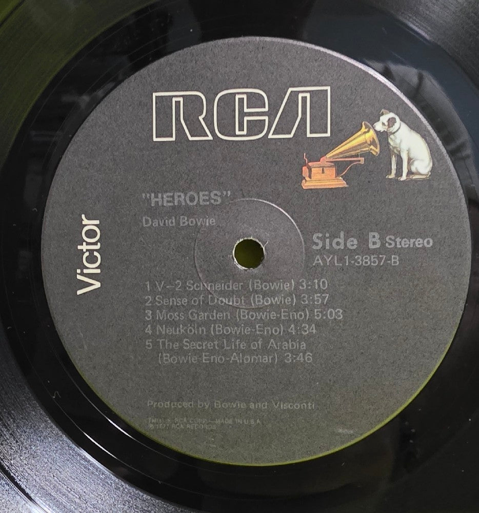 David Bowie  - Heroes / OG Black Label  - 1977 - AFL1-2522 - Used - VG++ - Vinyl