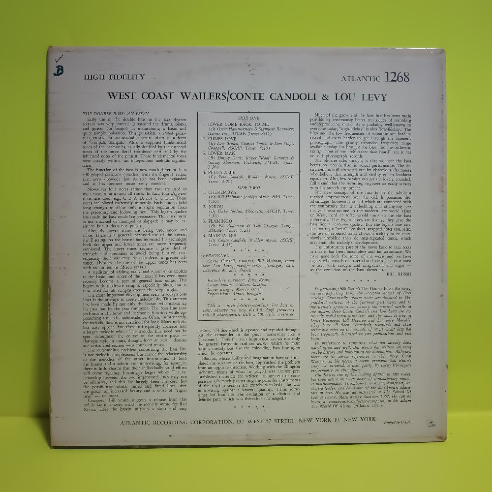 Content Candoli & Lou Levi - West Coast Wailer / Original Mono  - 1958 - 1268 - Used - VG+ - Vinyl