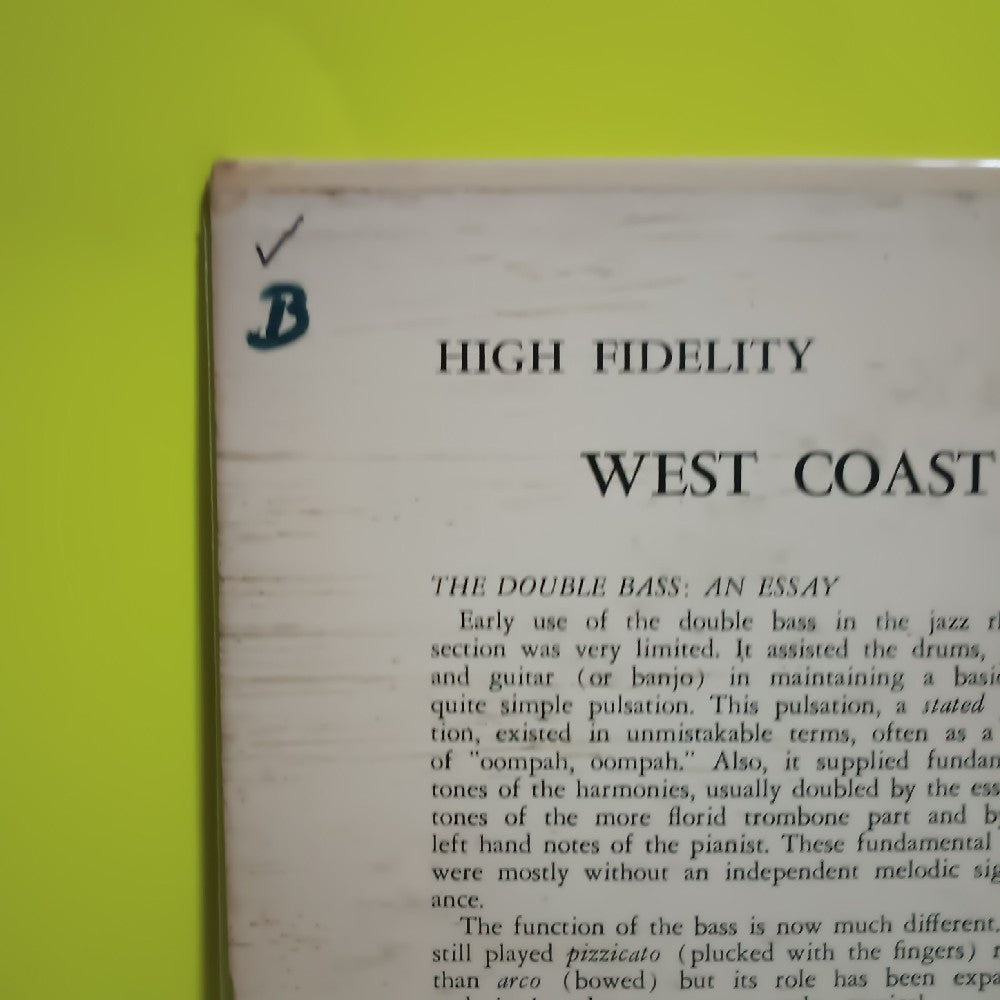 Content Candoli & Lou Levi - West Coast Wailer / Original Mono  - 1958 - 1268 - Used - VG+ - Vinyl