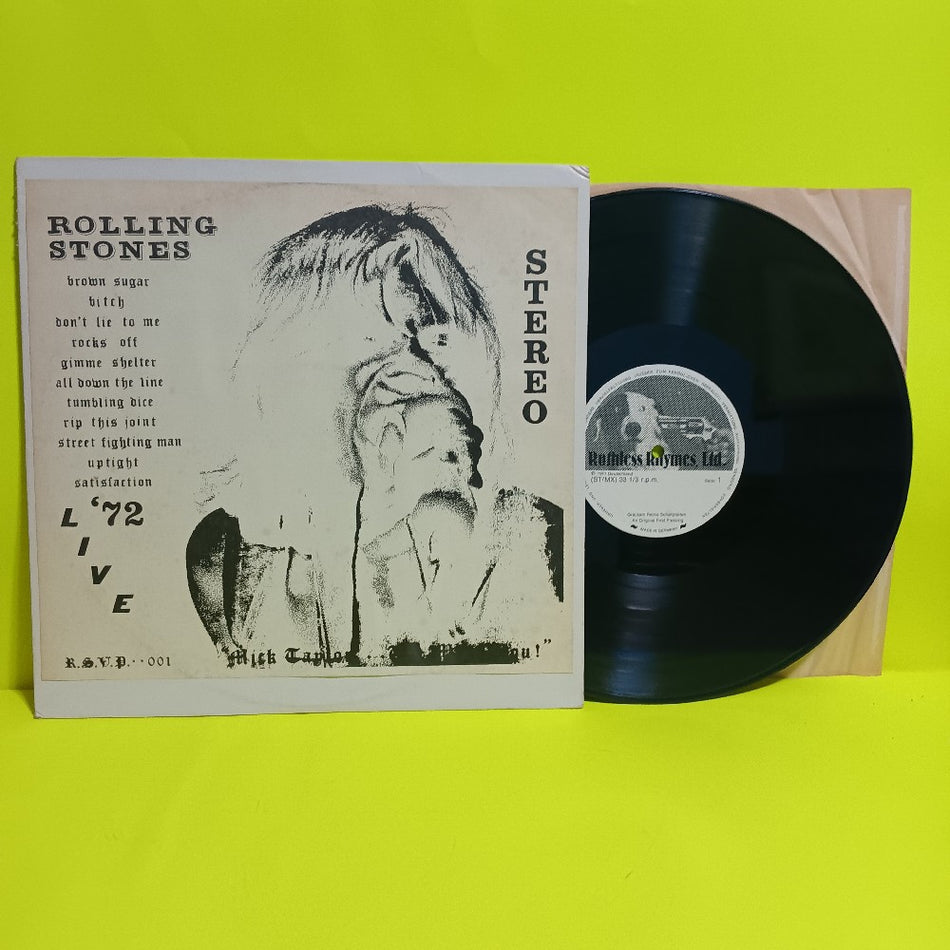 Rolling Stones - Live '72 Mick Taylor We Miss You  - 1978 - RSVP 001 - Used - VG++ - Vinyl