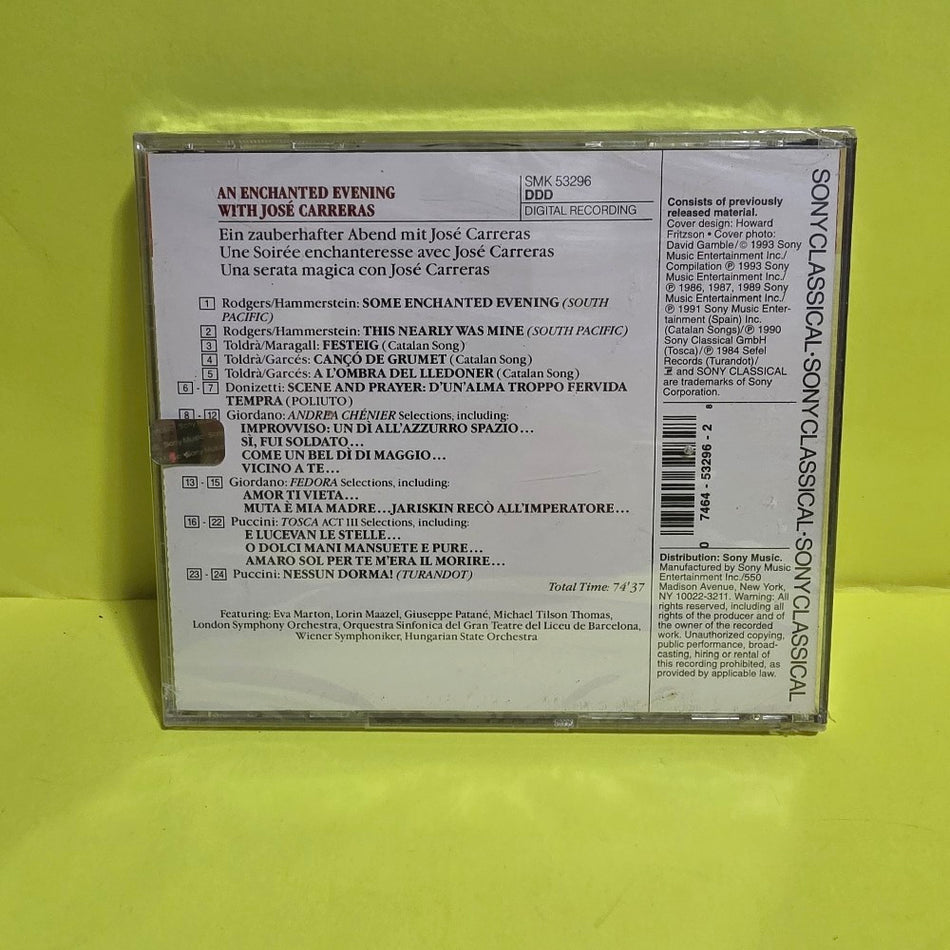 Carreras - An Enchanted Evening With José Carreras - 1993 - SMK 53296 - New - Sealed - CDs