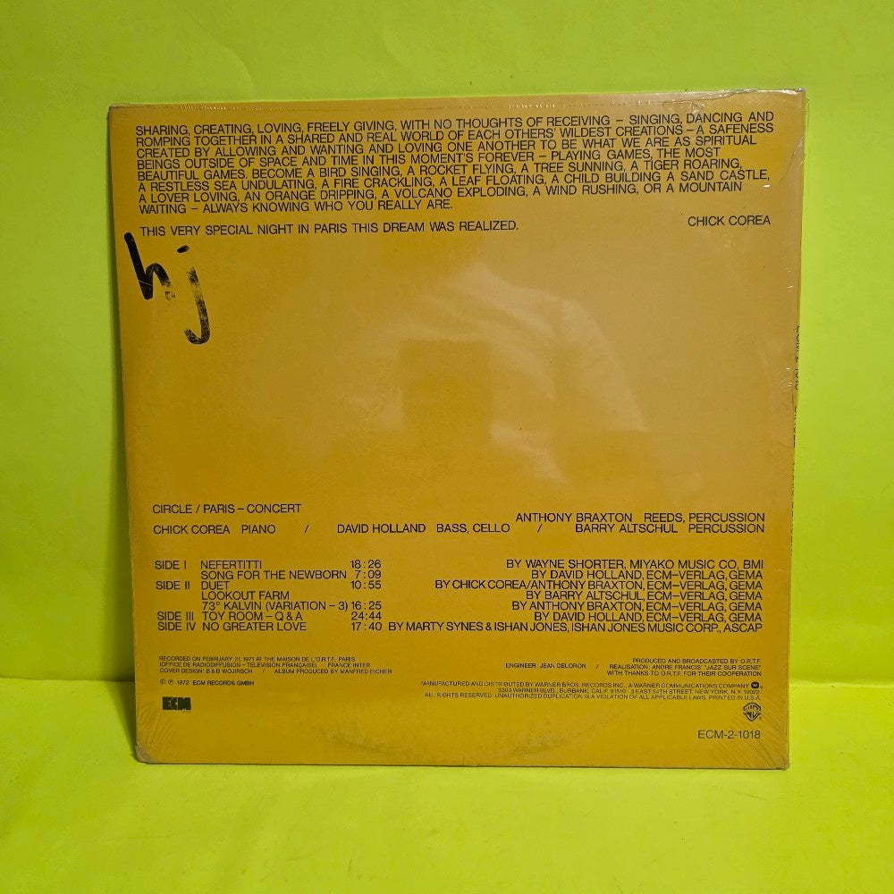 Circle - Paris Concert - ECM-2-1018 - New - Sealed - Vinyl