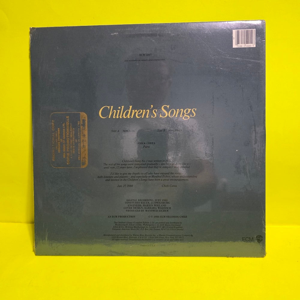 Chick Corea - Children's Songs Sealed Rare Promo  - 1984 - ECM 1267 - New - Sealed - Vinyl