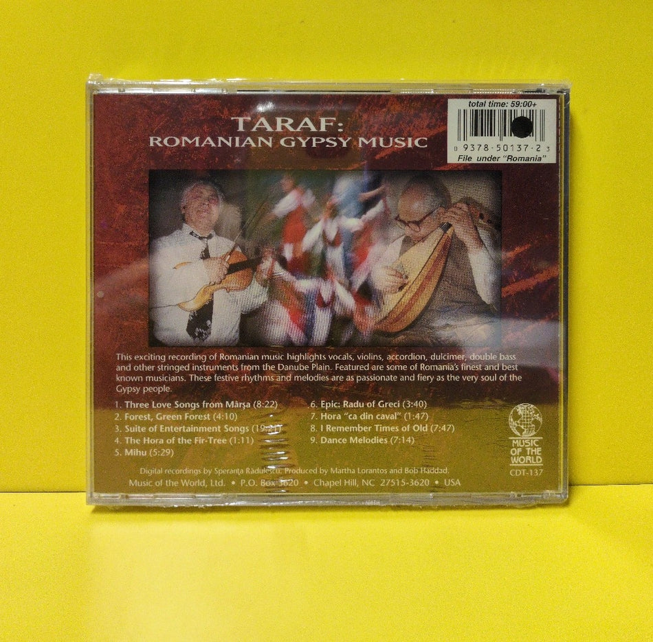 Taraf - Romanian Gypsy Music - 1996 - CDT-137 - New - Sealed - CDs