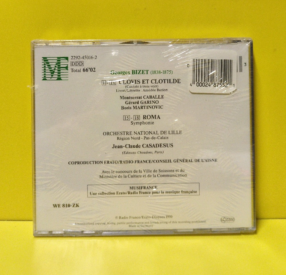 Georges Bizet, Jean-Claude Casadesus - Clovis Et Clotilde / Roma - 1990 - 2292-45016-2 - New - Sealed - CDs