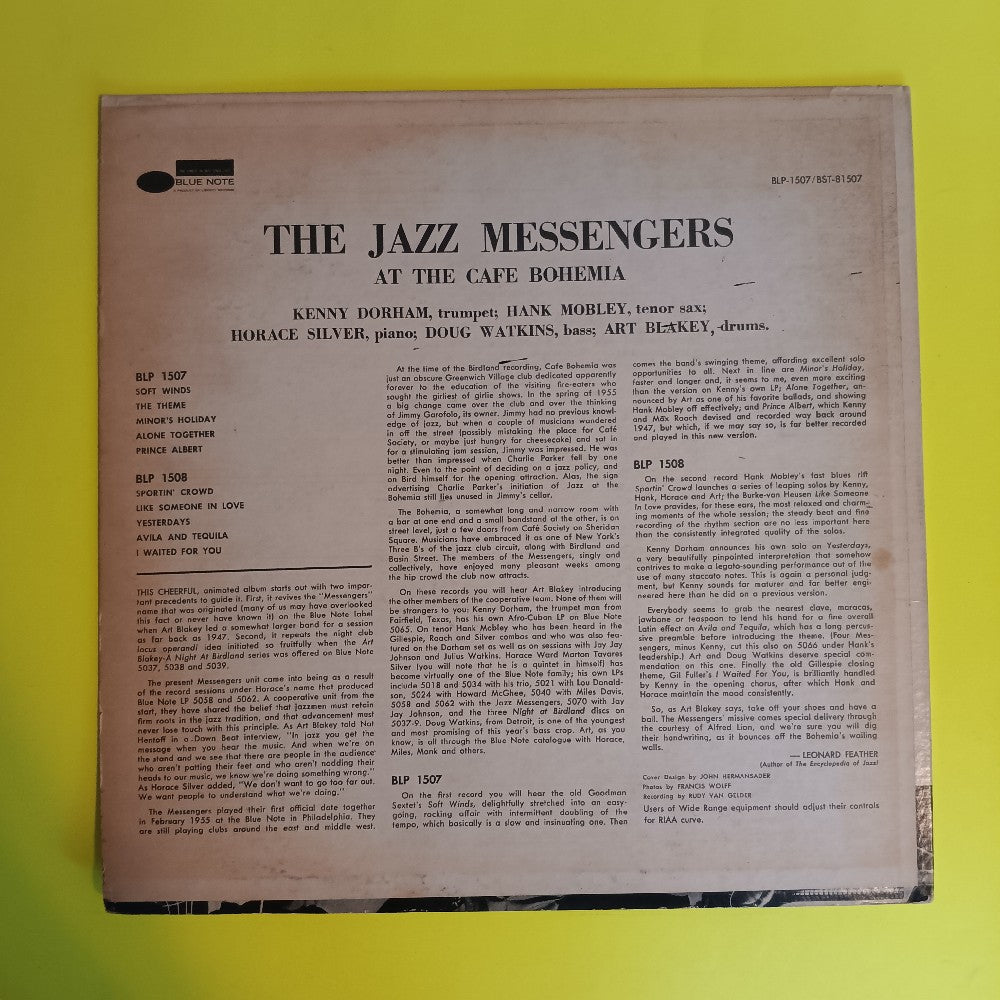 The Jazz Messengers - At The Cafe Bohemia Vol 1 - 1966 - BST 81507 - Used - VG++ - Vinyl
