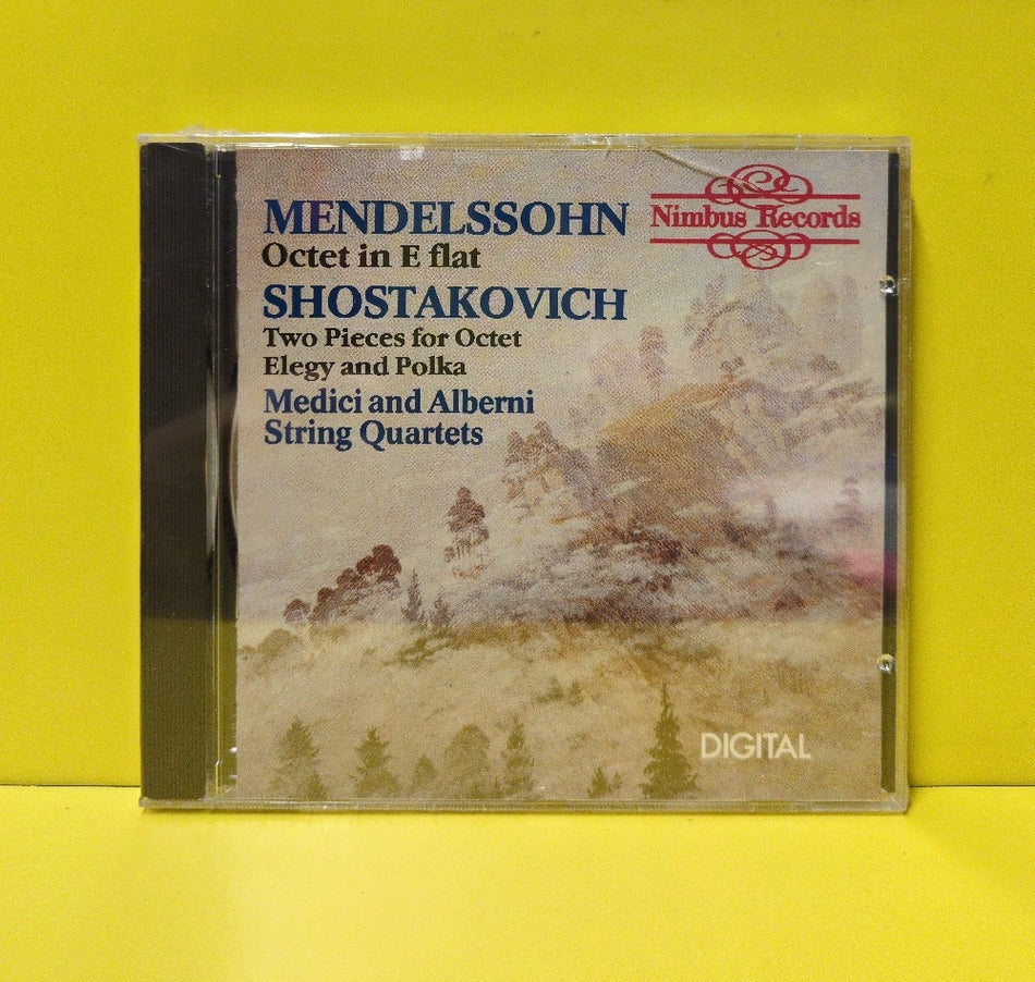 Mendelssohn, Shostakovich, Medici String Quartet, Alberni String Quartet - Octet In E Flat, Two Pieces For Octet Elegy And Polka - 1988 - NI 5140 - New - Sealed - CDs - UK Import