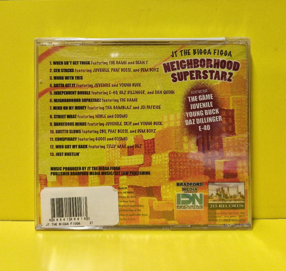 JT The Bigga Figga - Neighborhood Superstarz - 2005 - 215-2016 - New - Sealed - CDs