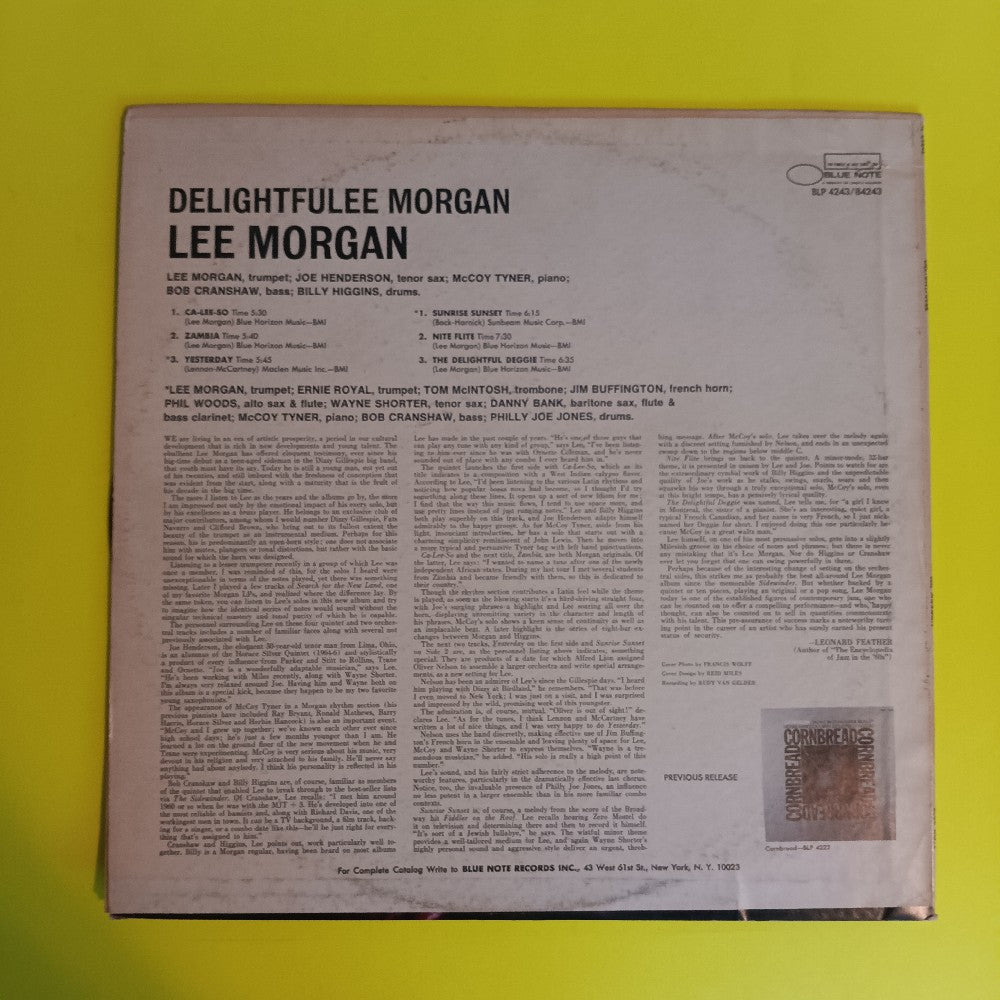 Lee Morgan - Delightfulee  - 1970 - BST 84243 - Used - VG++ - Vinyl