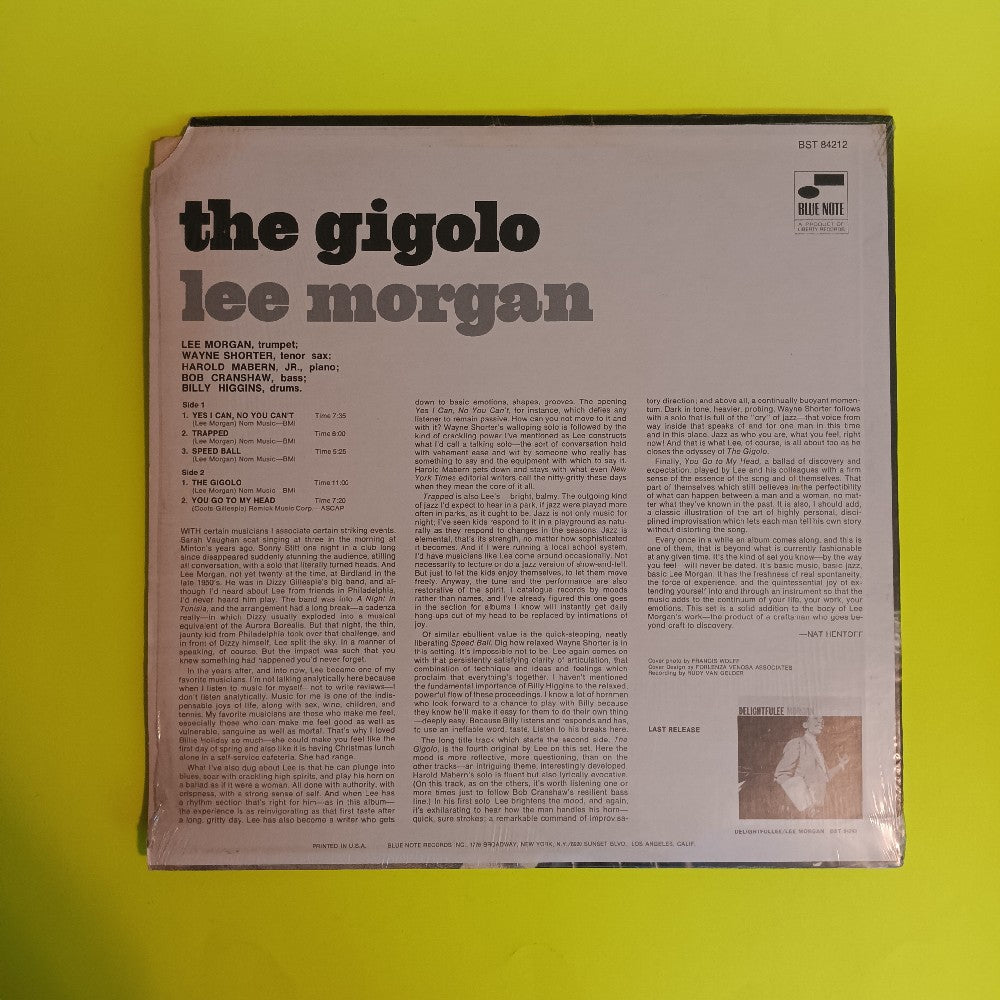 Lee Morgan - The Gigolo in Shrink - 1973 - BST 84212 - Used - VG++ - Vinyl