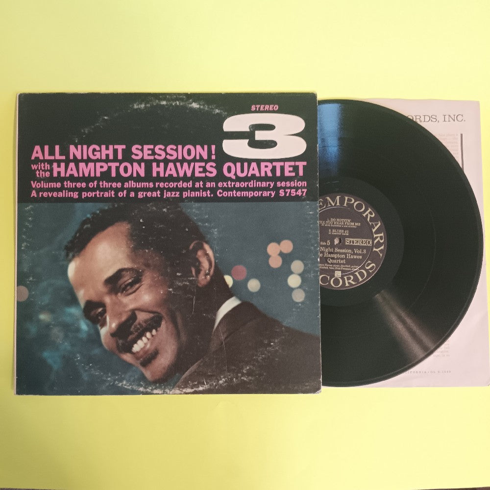 Hampton Hawes Quartet - All Night Session Vol 3 / OG Stereo - 1963 - S 7547 - Used - VG+ - Vinyl