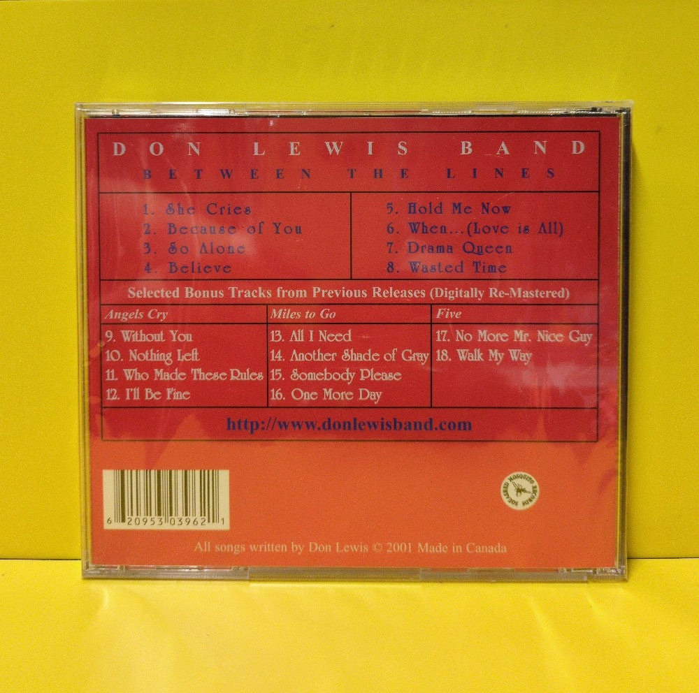 Don Lewis Band - Between The Lines - 2001 - - - New - Sealed - CDs - Canada Import