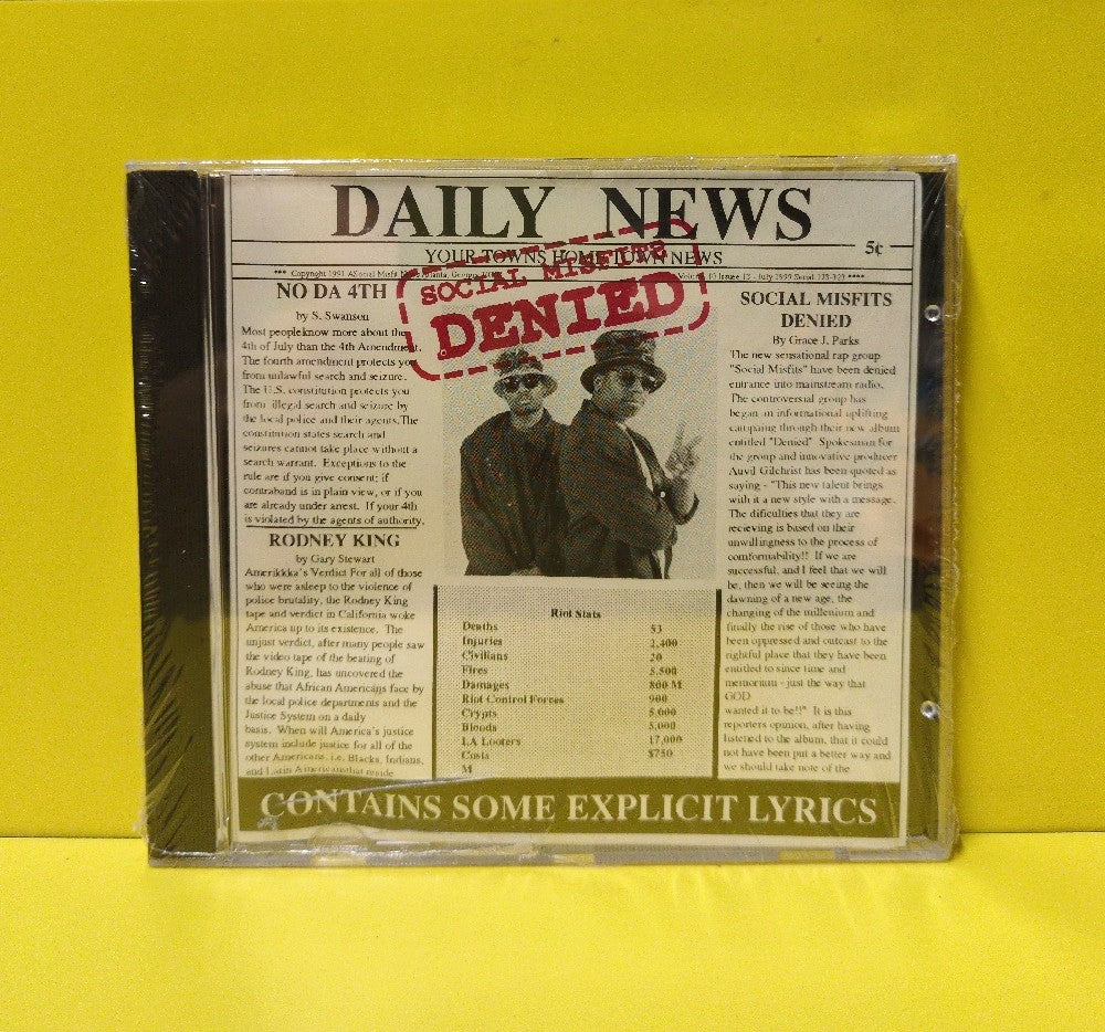 Social Misfits - Denied - 1992 - ADG 1001-2 - New - Sealed - CDs
