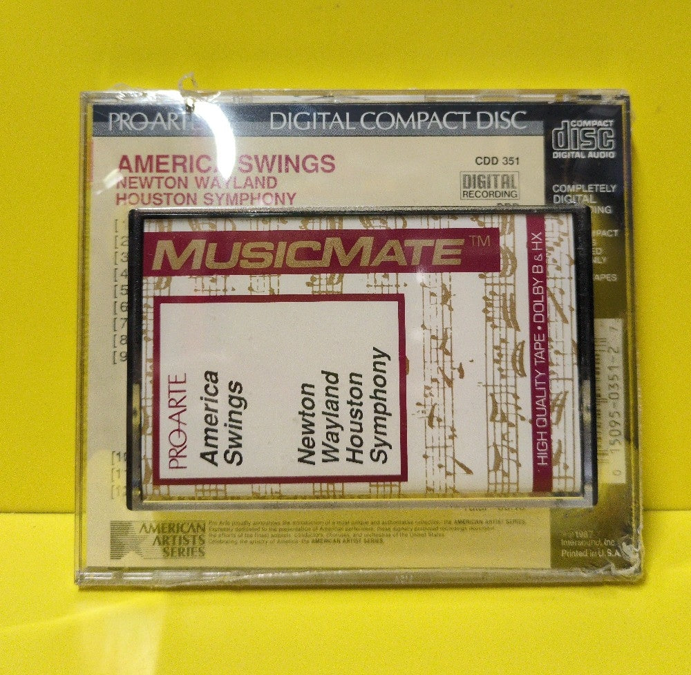 Newton Wayland, Houston Symphony Orchestra - America Swings - 1987 - CDD 351 - New - Sealed - CDs - Bonus Cassette