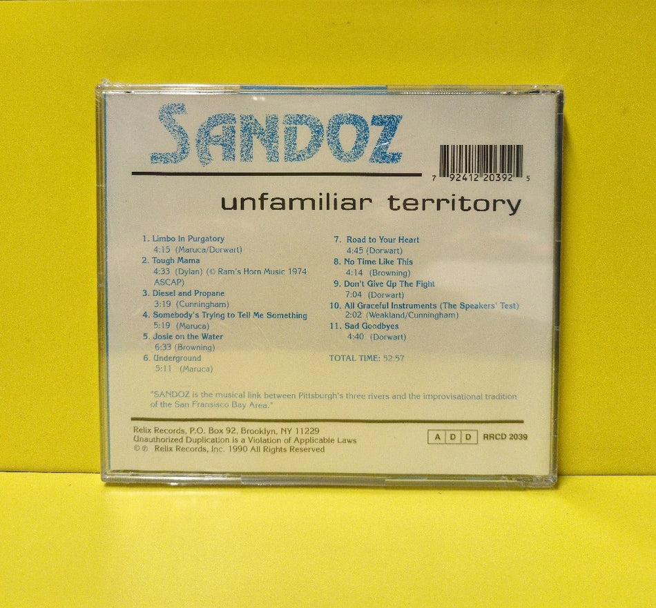 Sandoz - Unfamiliar Territory - 1990 - RRCD 2039 - New - Sealed - CDs