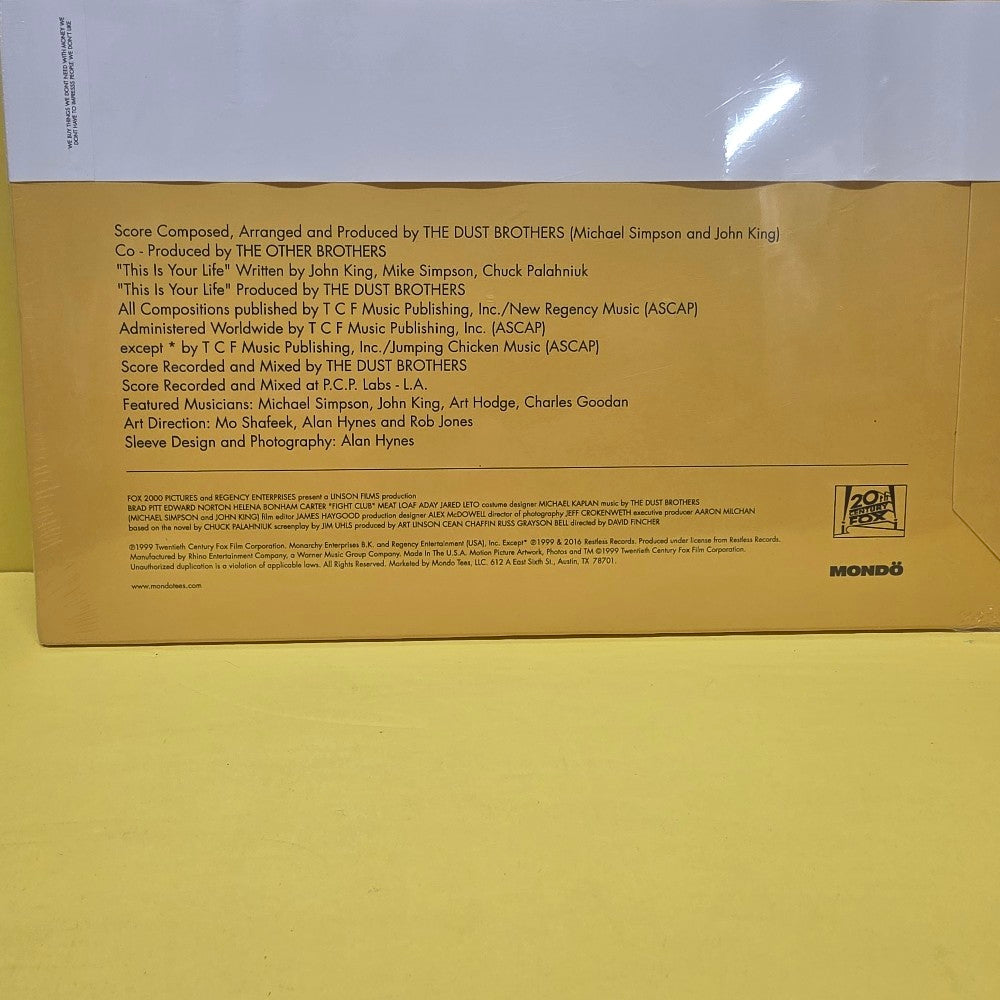 The Dust Brothers - Fight Club (Original Motion Picture Score) - 2017 - MOND-041 - New - Sealed - Vinyl
