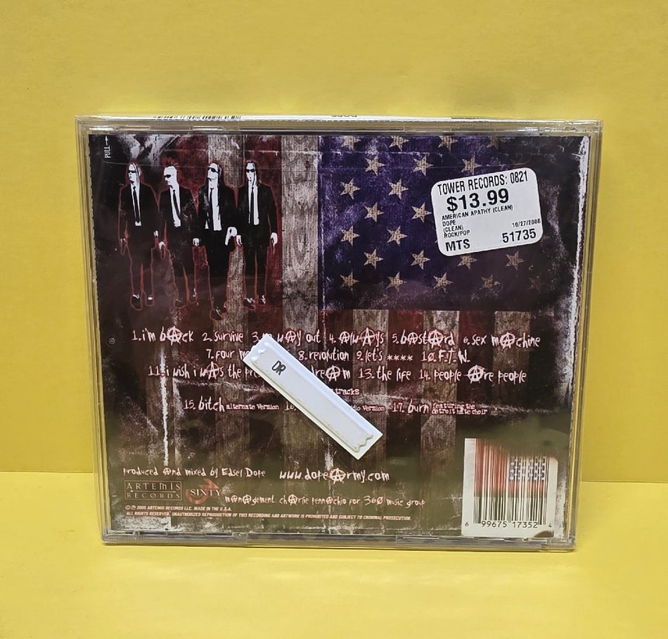 Dope  - American Apathy - 2005 - ATM-CD-51735 - New - Sealed - CDs