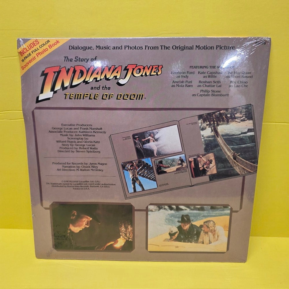 Indiana Jones  - Temple Of Doom / Book + Cassette. - 1984 - 6107B - New - Sealed - Cassettes