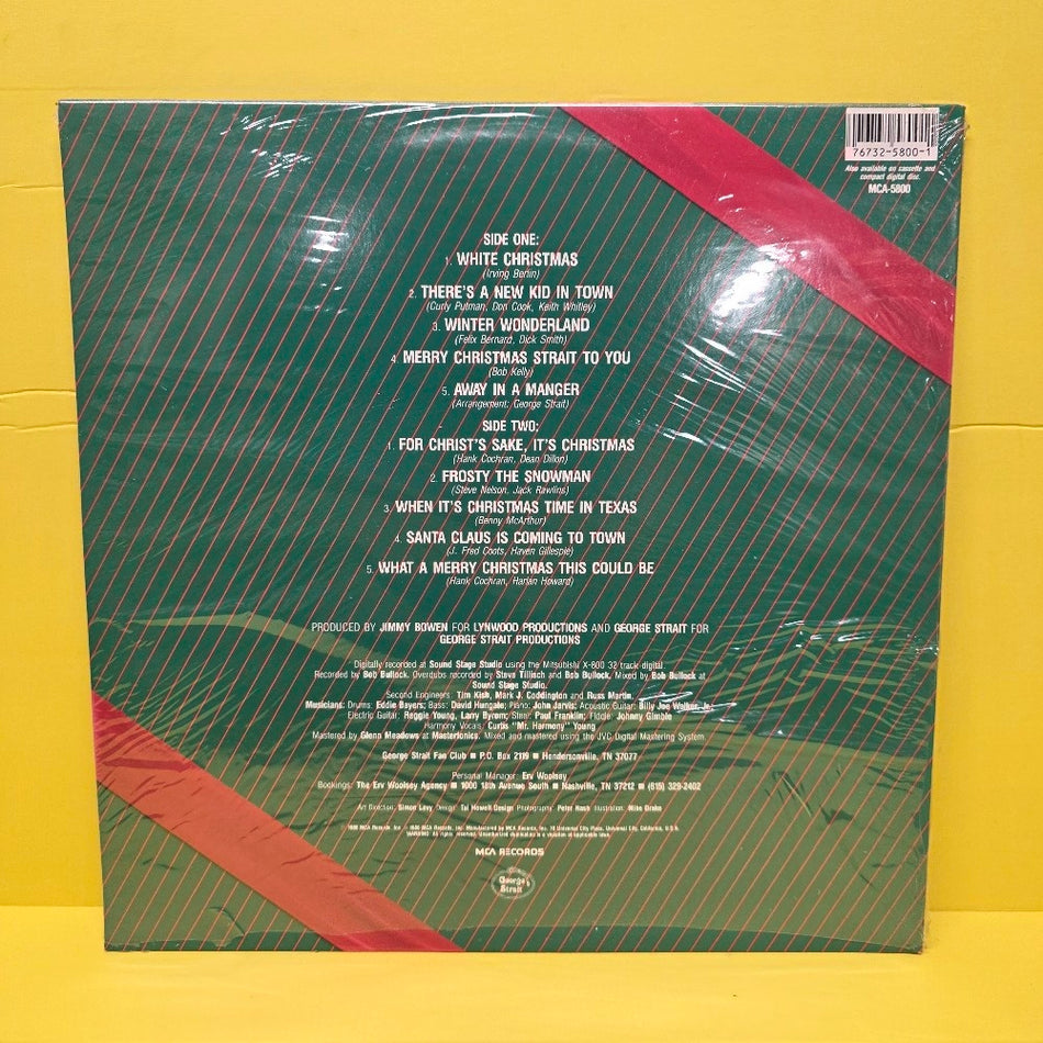 George Strait - Merry Christmas Strait To You - 1986 - MCA-5800 - New - Sealed - Vinyl