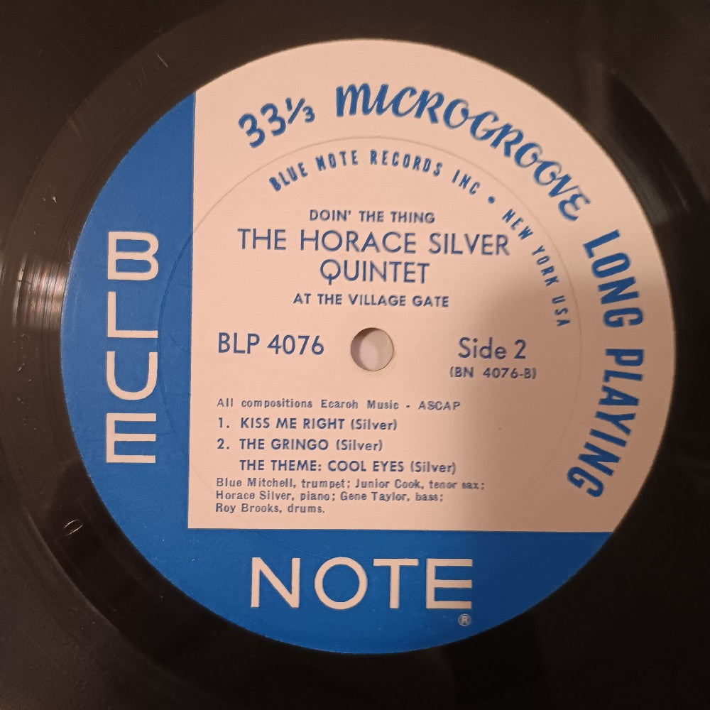 Horace Silver Quintet - Doin' the Thing At The Village Gate - 1961 - BLP 4076 - Used - VG+ - Vinyl