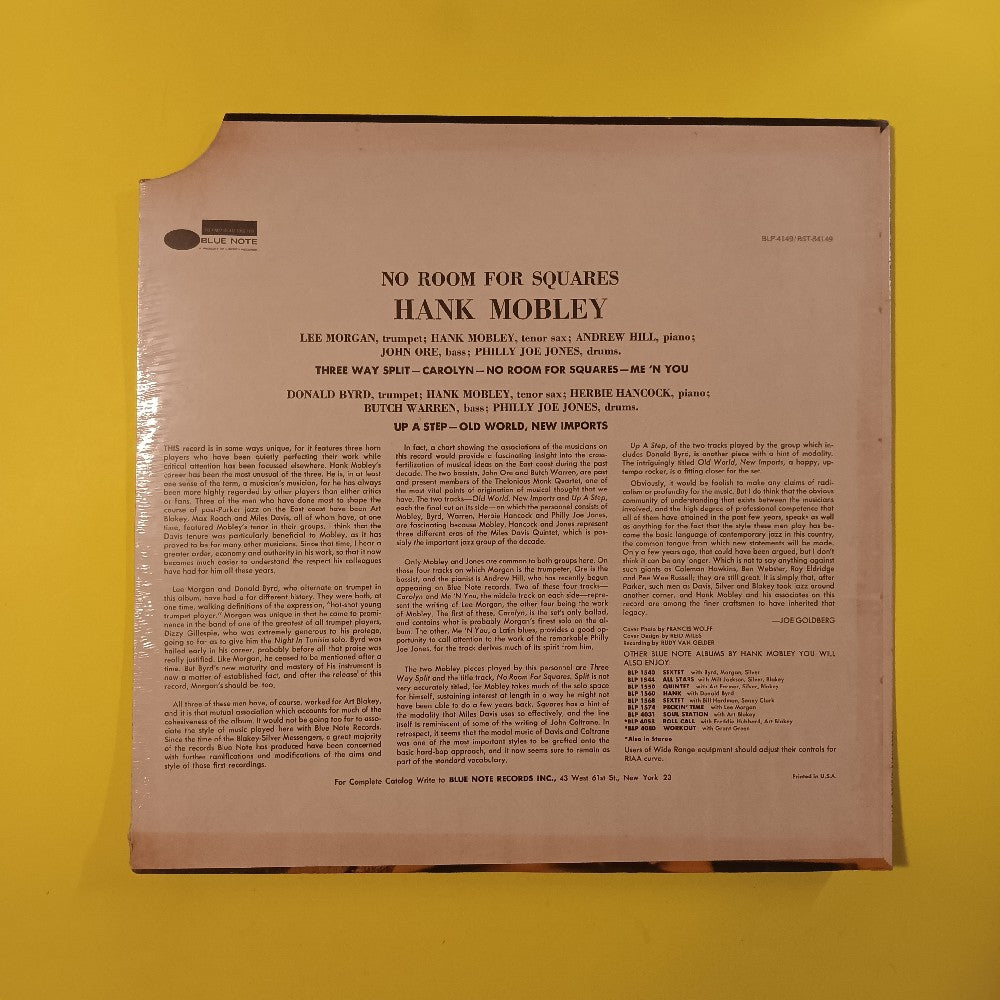 Hank Mobley - No Room for Squares  - 1973 - BST 84149 - New - Sealed - Vinyl