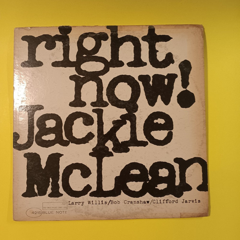 Jackie McLean - Right Now / OG Mono RVG - 1966 - BLP 4215 - Used - VG+ - Vinyl