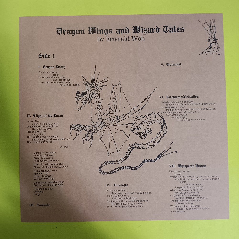 Emerald Web - Dragon Wings and Wizard Tales - 1979 - AR 4230 - Used - EX - Vinyl