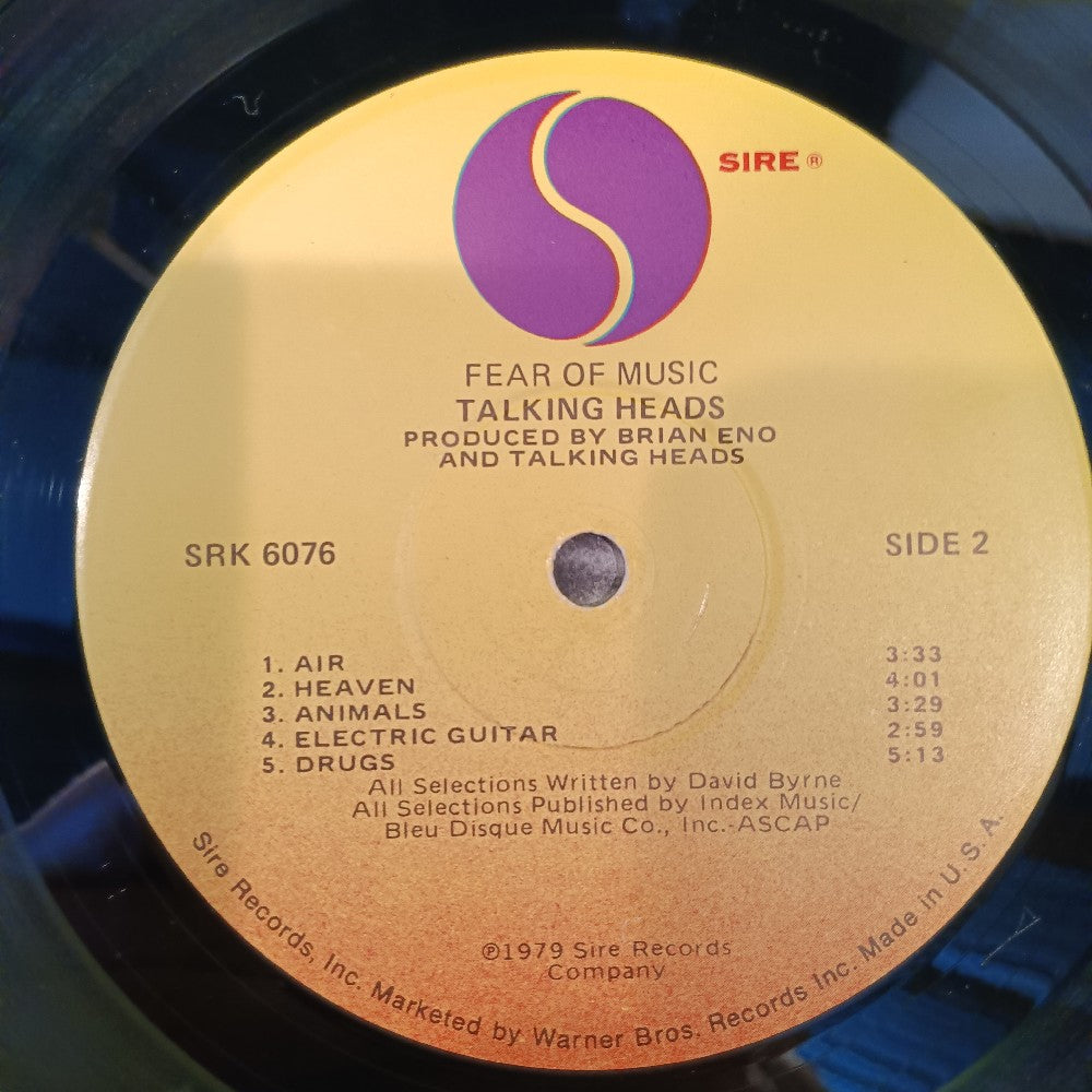 Talking Heads - Fear of Music / Rare White Cover - 1979 - SRK 6076 - Used - VG++ - Vinyl